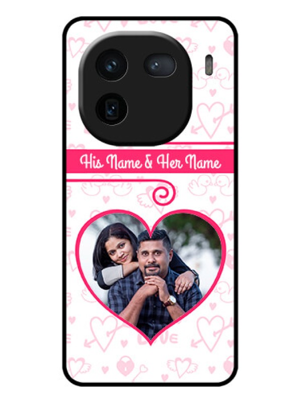 Custom iQOO 12 5G Custom Glass Phone Case - Heart Shape Love Design