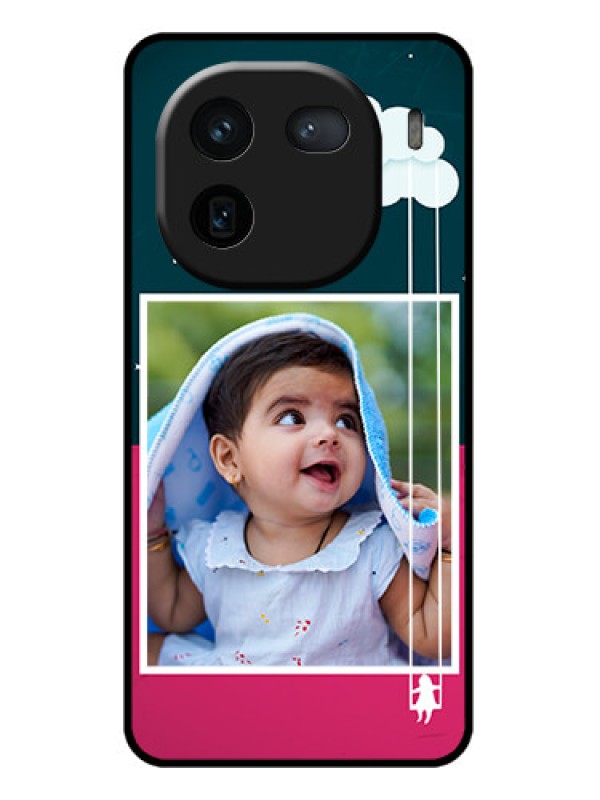 Custom iQOO 12 5G Custom Glass Phone Case - Cute Girl With Cloud Design