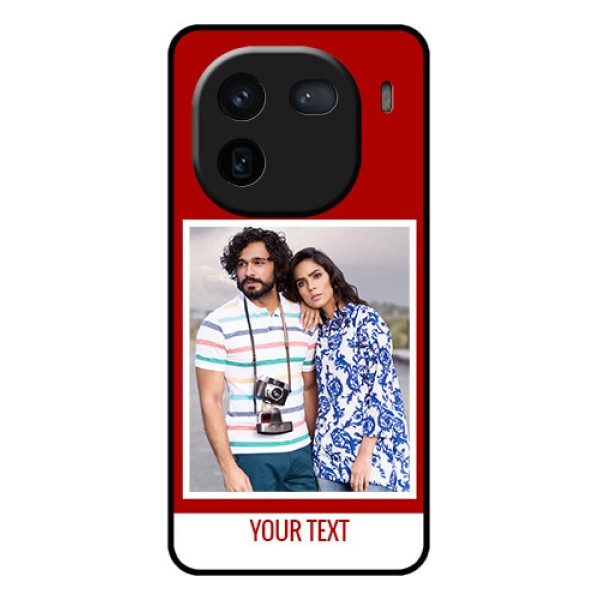 iQOO 12 5G Custom Glass Phone Case - Red Color Design