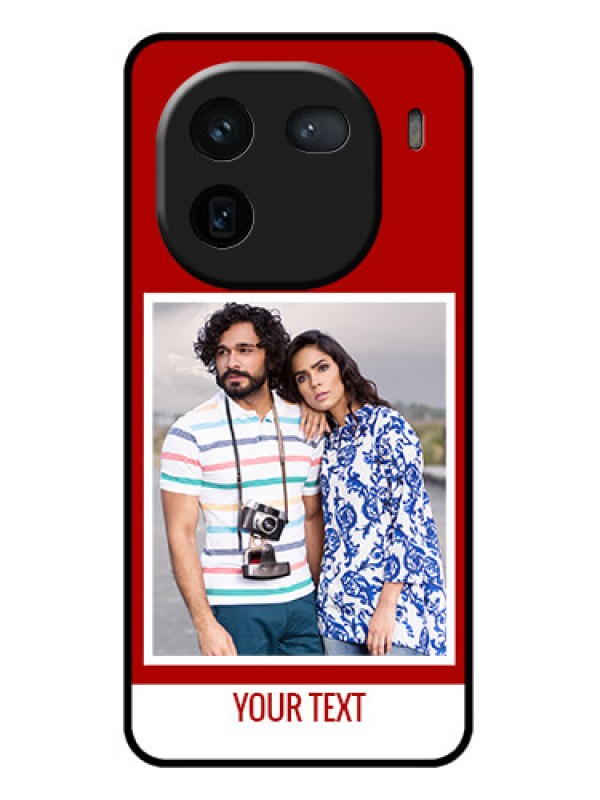 Custom iQOO 12 5G Custom Glass Phone Case - Red Color Design