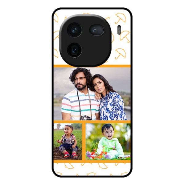 iQOO 12 5G Custom Glass Phone Case - Yellow Pattern Design