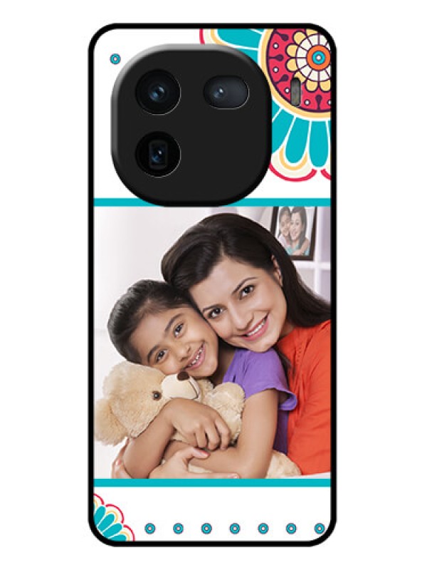 Custom iQOO 12 5G Custom Glass Phone Case - Flower Design