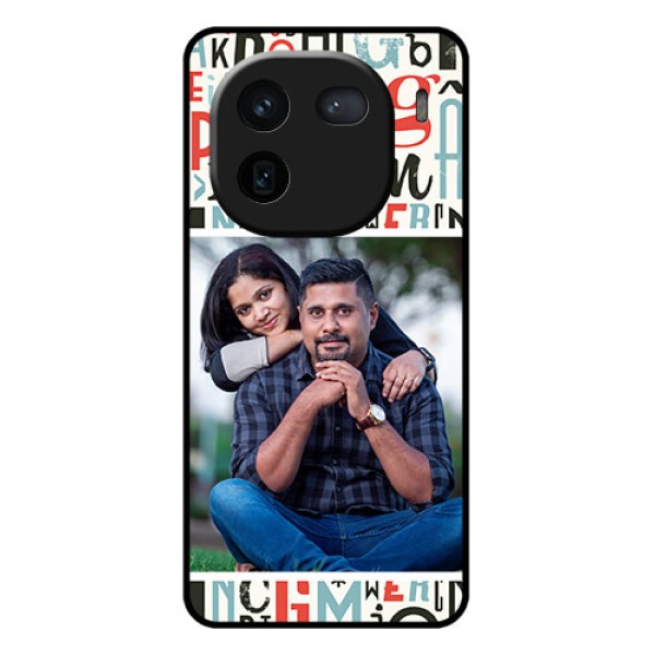 iQOO 12 5G Custom Glass Phone Case - Alphabet Design