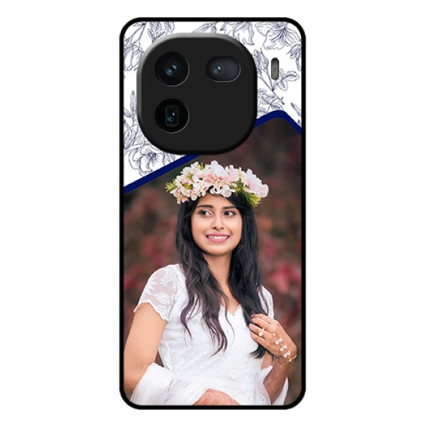 iQOO 12 5G Custom Glass Phone Case - Classy Floral Design