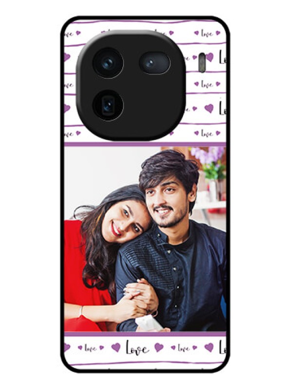 Custom iQOO 12 5G Custom Glass Phone Case - Couples Heart Design