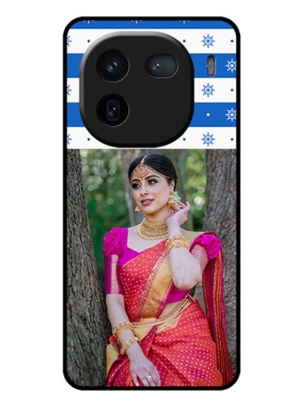 Custom iQOO 12 5G Custom Glass Phone Case - Snow Pattern Design