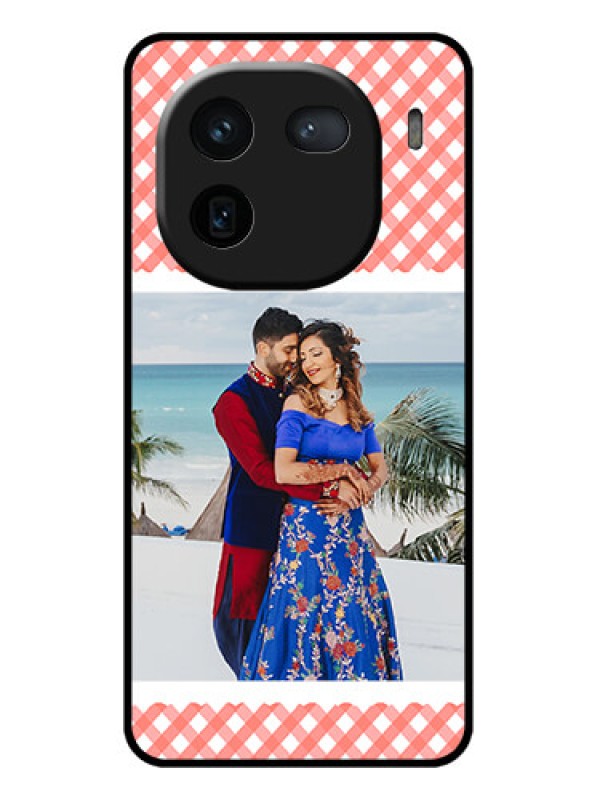 Custom iQOO 12 5G Custom Glass Phone Case - Pink Pattern Design