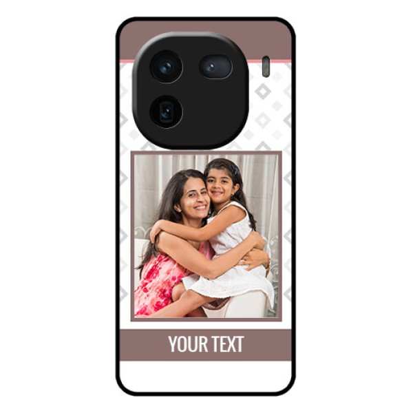 iQOO 12 5G Custom Glass Phone Case - Simple Diamond Design