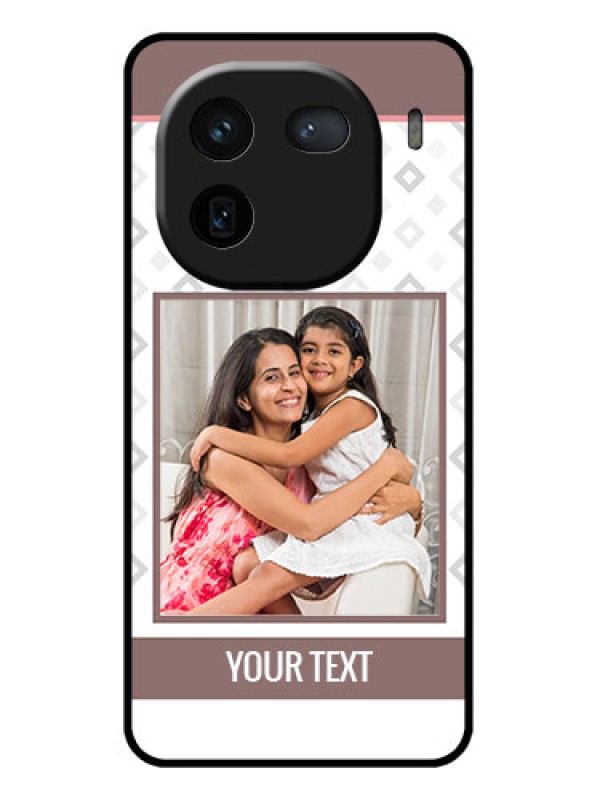 Custom iQOO 12 5G Custom Glass Phone Case - Simple Diamond Design