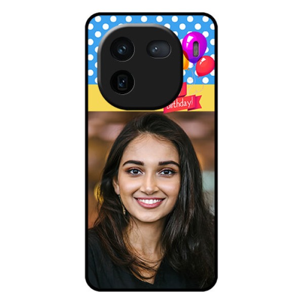 iQOO 12 5G Custom Glass Phone Case - Happy Birthday Design