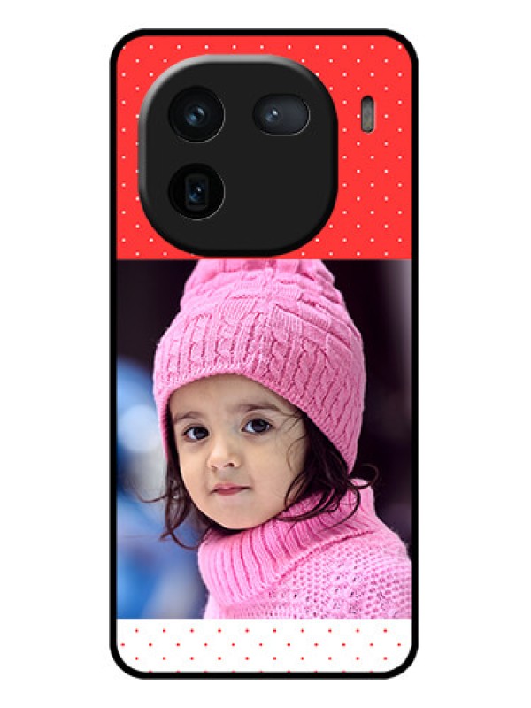 Custom iQOO 12 5G Custom Glass Phone Case - Red Pattern Design