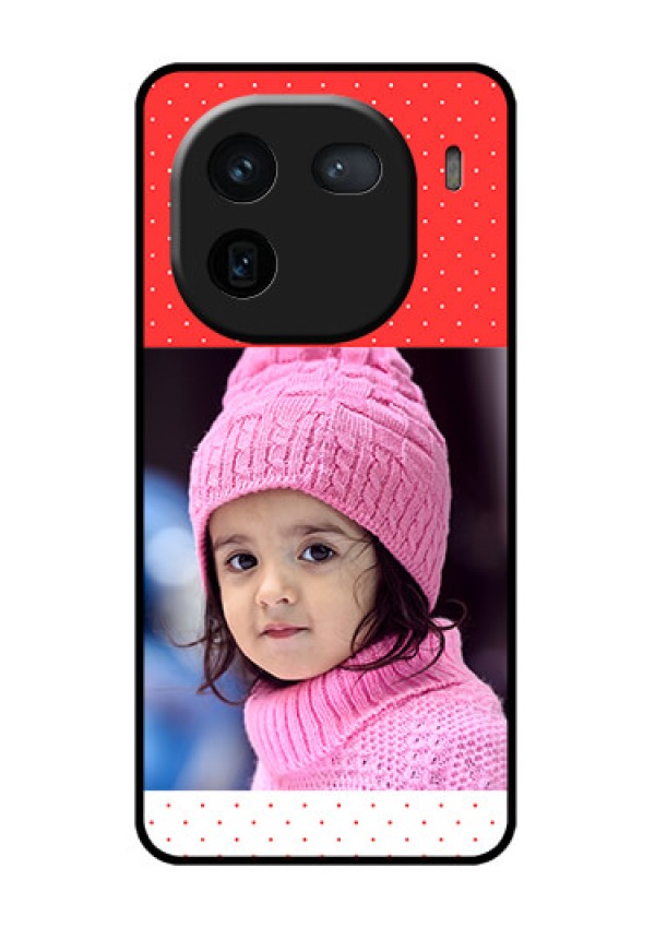 iQOO 12 5G Custom Glass Phone Case - Red Pattern Design