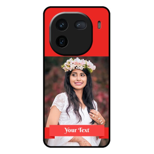 iQOO 12 5G Custom Glass Phone Case - Simple Red Color Design iQOO 12 5G Custom Glass Phone Case - Simple Red Color Design