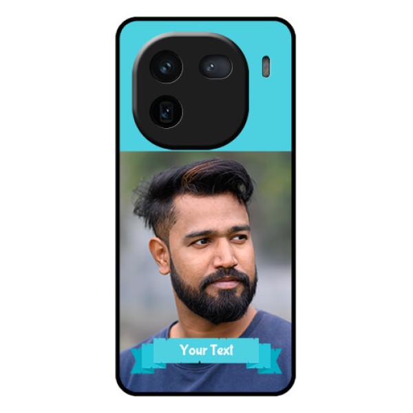 iQOO 12 5G Custom Glass Phone Case - Blue Color Design