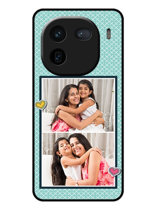 Custom iQOO 12 5G Custom Glass Phone Case - 2 Image Holder With Pattern Design