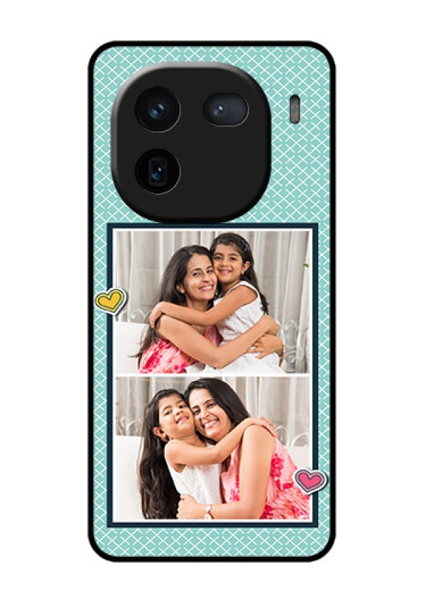 iQOO 12 5G Custom Glass Phone Case - 2 Image Holder With Pattern Design