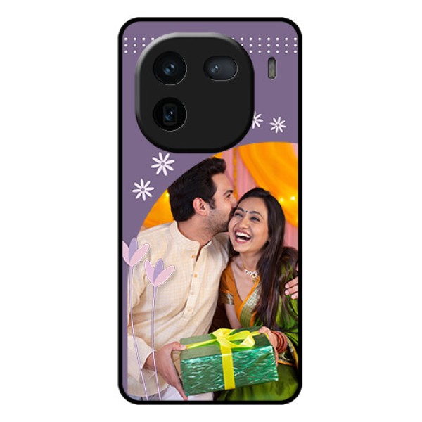 iQOO 12 5G Custom Glass Phone Case - Lavender Flowers Design
