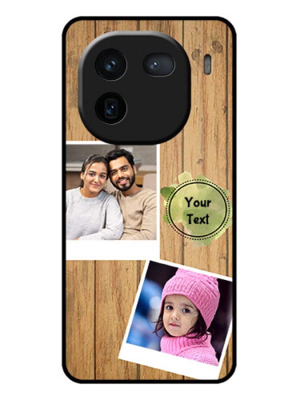 Custom iQOO 12 5G Custom Glass Phone Case - Wooden Texture Design