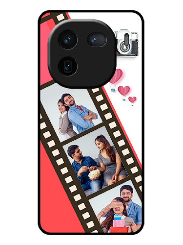 Custom iQOO 12 5G Custom Glass Phone Case - 3 Image Holder With Film Reel