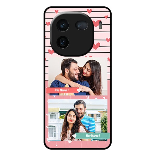 iQOO 12 5G Custom Glass Phone Case - Photo With Heart Design