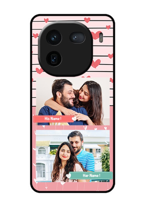 iQOO 12 5G Custom Glass Phone Case - Photo With Heart Design