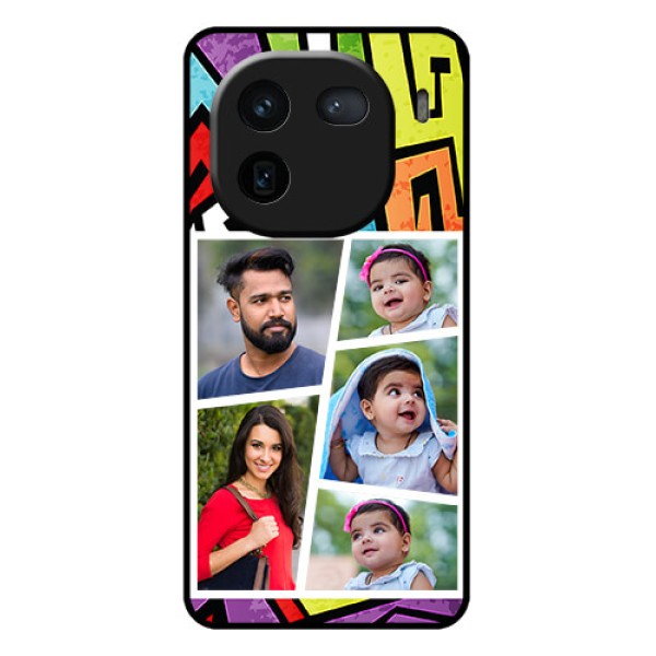 iQOO 12 5G Custom Glass Phone Case - Graffiti Pattern Design