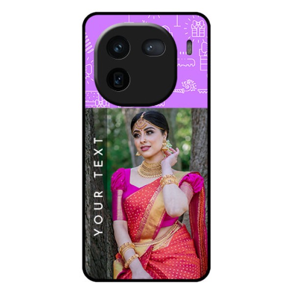 iQOO 12 5G Custom Glass Phone Case - Birthday Icons Design