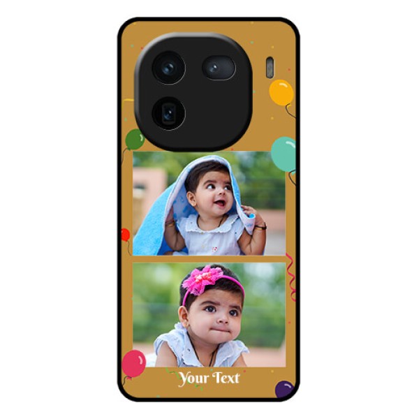 iQOO 12 5G Custom Glass Phone Case - Image Holder With Birthday Celebrations Design iQOO 12 5G Custom Glass Phone Case - Image Holder With Birthday Celebrations Design
