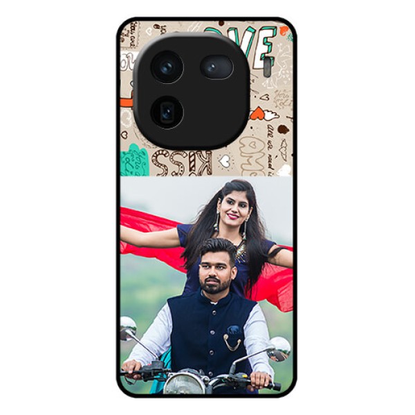 iQOO 12 5G Custom Glass Phone Case - Love Doodle Pattern