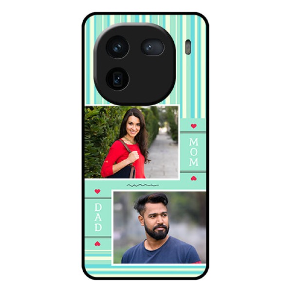 iQOO 12 5G Custom Glass Phone Case - Mom & Dad Pic Design