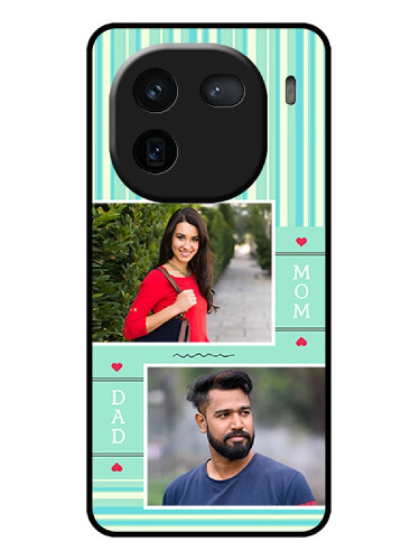 Custom iQOO 12 5G Custom Glass Phone Case - Mom & Dad Pic Design
