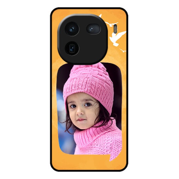 iQOO 12 5G Custom Glass Phone Case - Water Color Design With Bird Icons