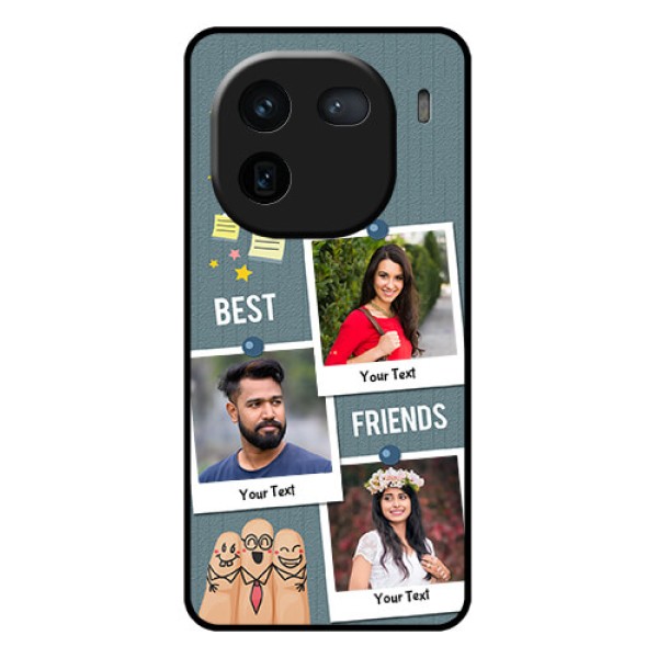 iQOO 12 5G Custom Glass Phone Case - Sticky Frames And Friendship Design