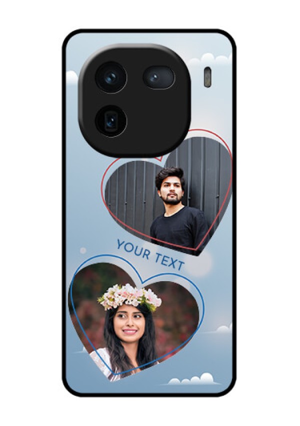 iQOO 12 5G Custom Glass Phone Case - Blue Color Couple Design