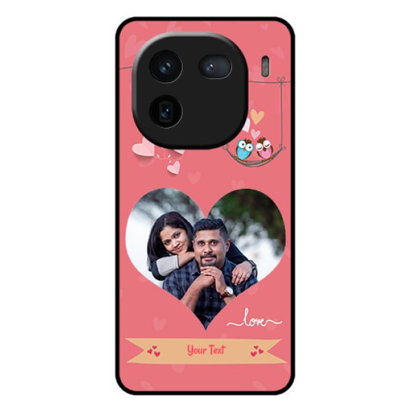 iQOO 12 5G Custom Glass Phone Case - Peach Color Love Design