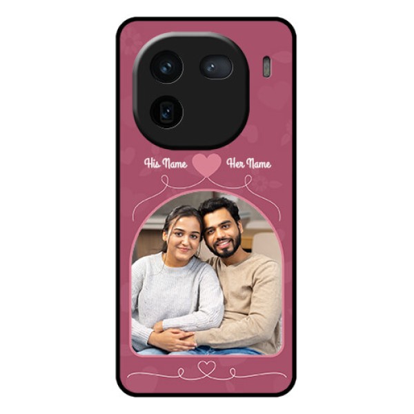 iQOO 12 5G Custom Glass Phone Case - Love Floral Design