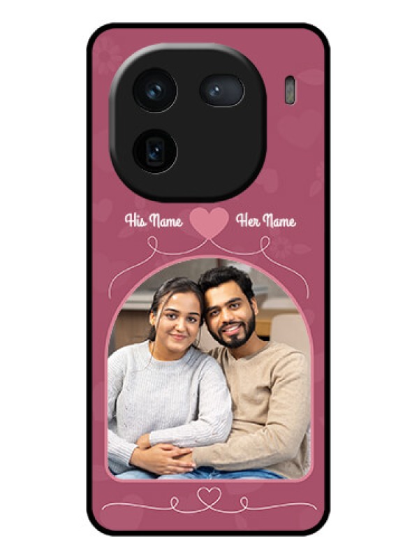 Custom iQOO 12 5G Custom Glass Phone Case - Love Floral Design