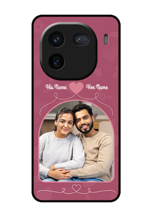 iQOO 12 5G Custom Glass Phone Case - Love Floral Design