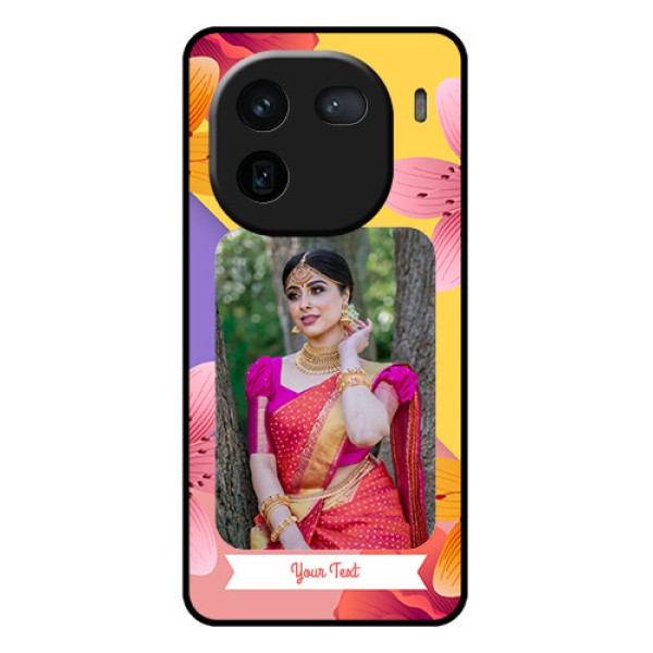 iQOO 12 5G Custom Glass Phone Case - 3 Image With Vintage Floral Design iQOO 12 5G Custom Glass Phone Case - 3 Image With Vintage Floral Design