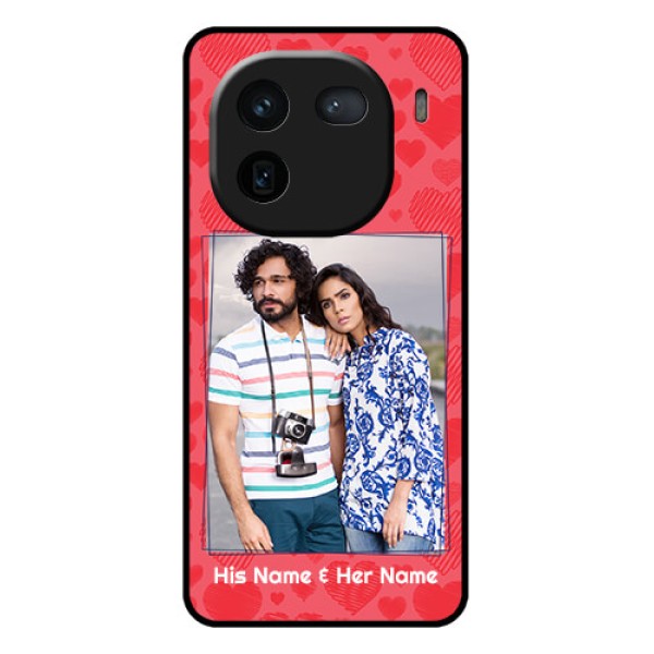 iQOO 12 5G Custom Glass Phone Case - With Red Heart Symbols Design iQOO 12 5G Custom Glass Phone Case - With Red Heart Symbols Design