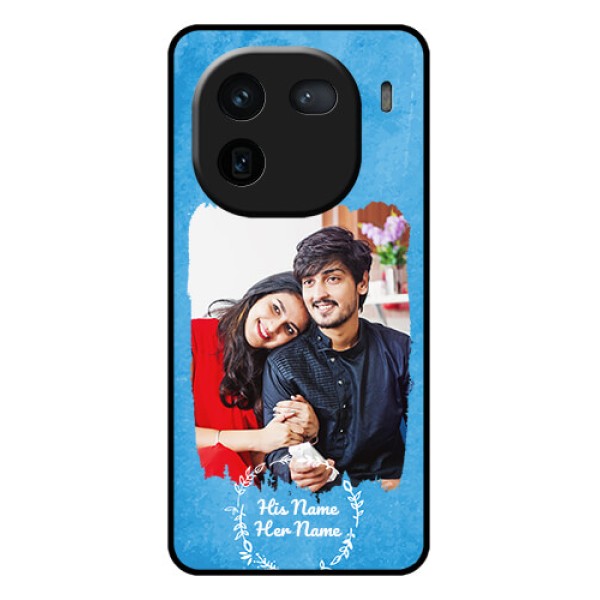 iQOO 12 5G Custom Glass Phone Case - Blue Color Vintage Design iQOO 12 5G Custom Glass Phone Case - Blue Color Vintage Design