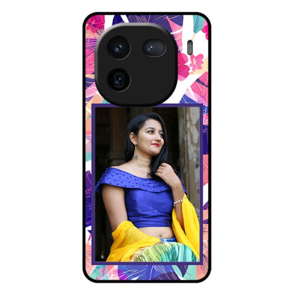 iQOO 12 5G Custom Glass Phone Case - Abstract Floral Design