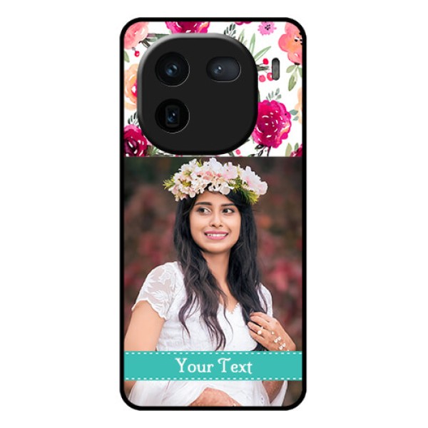 iQOO 12 5G Custom Glass Phone Case - Water Colors Floral Design iQOO 12 5G Custom Glass Phone Case - Water Colors Floral Design