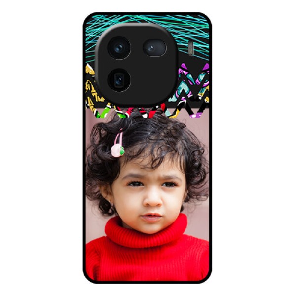 iQOO 12 5G Custom Glass Phone Case - Neon Abstract Design