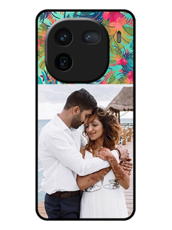 Custom iQOO 12 5G Custom Glass Phone Case - Watercolor Floral Design