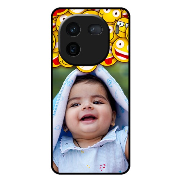 iQOO 12 5G Custom Glass Phone Case - With Smiley Emoji Design iQOO 12 5G Custom Glass Phone Case - With Smiley Emoji Design
