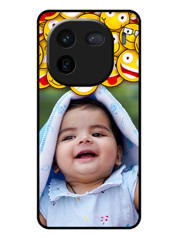 Custom iQOO 12 5G Custom Glass Phone Case - With Smiley Emoji Design
