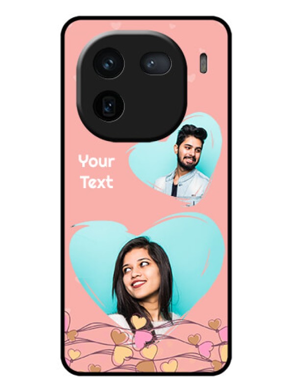 Custom iQOO 12 5G Custom Glass Phone Case - Love Doodle Design