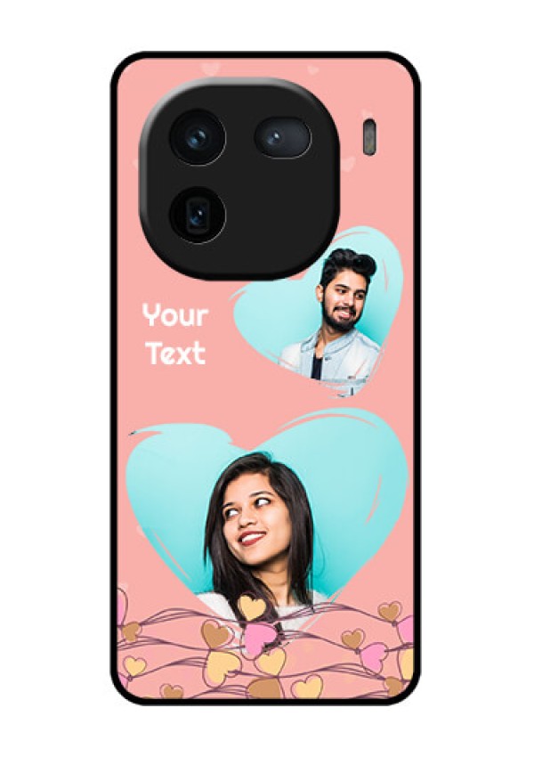 iQOO 12 5G Custom Glass Phone Case - Love Doodle Design