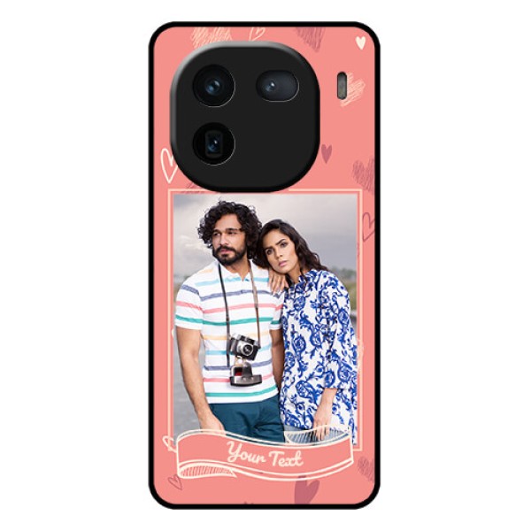 iQOO 12 5G Custom Glass Phone Case - Love Doodle Art Design